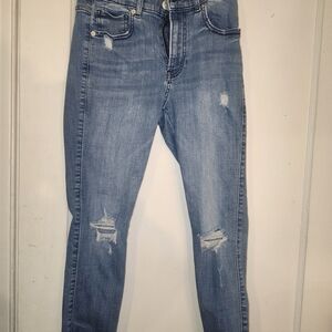 Express Light Blue Ankle & Cropped Jeans